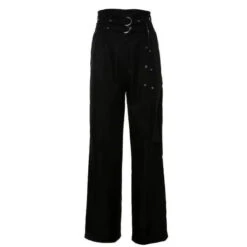 Gothic Grunge Double Belt High Waist Pants EG0269 -EgrilDoll Fashion Outlet Store gothic grunge double belt high waist pants eg0269 768