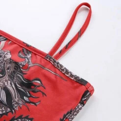 Gothic Grunge Dragon Print Red Bodycon Dress EG0284 26 Gothic Grunge Dragon Print Red Bodycon Dress EG0284 -EgrilDoll Fashion Outlet Store gothic grunge dragon print red bodycon dress eg0284 627