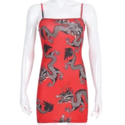 Gothic Grunge Dragon Print Red Bodycon Dress EG0284 21 Gothic Grunge Dragon Print Red Bodycon Dress EG0284 -EgrilDoll Fashion Outlet Store gothic grunge dragon print red bodycon dress eg0284 831