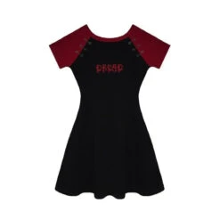 Gothic Grunge DREAD Black Red Raglan Mini Dress EG0289 9 Gothic Grunge DREAD Black Red Raglan Mini Dress EG0289 -EgrilDoll Fashion Outlet Store gothic grunge dread black red raglan mini dress eg0289 s 284