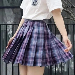 Gothic Grunge Harajuku Schoolgirl High Waist Plaid Mini Skirt (Available In 4 Colors) EG022 -EgrilDoll Fashion Outlet Store gothic grunge harajuku schoolgirl high waist plaid mini skirt available in 4 colors eg022 538