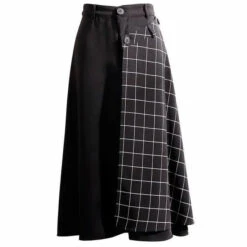 Gothic Grunge Harajuku Solid And Grid Skirt EG0306
