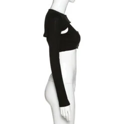 Gothic Grunge Long Sleeve Patchwork Tank Top EG0317 -EgrilDoll Fashion Outlet Store gothic grunge long sleeve patchwork tank top eg0317 303