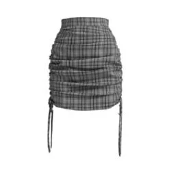 Gothic Grunge Plaid Bodycon Mini Skirt EG0330 -EgrilDoll Fashion Outlet Store gothic grunge plaid bodycon mini skirt eg0330 black xs 804