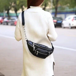 Gothic Grunge PU Leather Chain Fanny Pack Waist Bag EG0336 -EgrilDoll Fashion Outlet Store gothic grunge pu leather chain fanny pack waist bag eg0336 734