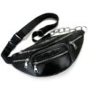 Gothic Grunge PU Leather Chain Fanny Pack Waist Bag EG0336