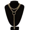Gothic Grunge Punk O-Ring Layered Chain Necklace EG013