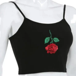Gothic Grunge Rose Embroidery Tank Top EG0353 -EgrilDoll Fashion Outlet Store gothic grunge rose embroidery tank top eg0353 880