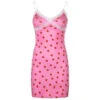 Gothic Grunge Strawberry Print Lace Bodycon Mini Dress EG0363