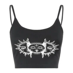 Gothic Grunge Sun Moon Tank Top EG0368 -EgrilDoll Fashion Outlet Store gothic grunge sun moon tank top eg0368 black s 165