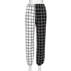 Gothic Grunge Two-Tone Checkered Pants EG057 -EgrilDoll Fashion Outlet Store gothic grunge two tone checkered pants eg057 pant 593