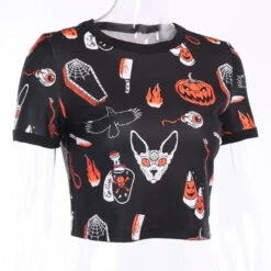Gothic Halloween T Shirt EG317 12 Gothic Halloween T Shirt EG317 -EgrilDoll Fashion Outlet Store gothic halloween t shirt eg317 968