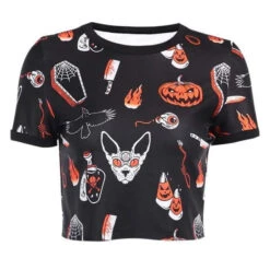 Gothic Halloween T Shirt EG317 11 Gothic Halloween T Shirt EG317 -EgrilDoll Fashion Outlet Store gothic halloween t shirt eg317 black s 414