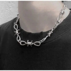 Gothic Harajuku Barbed Wire Thorns Choker Necklace EG012 -EgrilDoll Fashion Outlet Store gothic harajuku barbed wire thorns choker necklace eg012 necklacebracelet 857