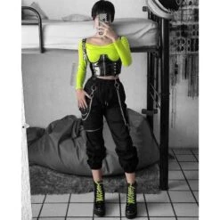 Gothic Harajuku Break The Chain Cargo Pants GA086 9 Gothic Harajuku Break The Chain Cargo Pants GA086 -EgrilDoll Fashion Outlet Store gothic harajuku break the chain cargo pants ga086 402