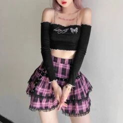 Gothic Harajuku Breaking Hearts Plaid Skirt EG16599 7 Gothic Harajuku Breaking Hearts Plaid Skirt EG16599 -EgrilDoll Fashion Outlet Store gothic harajuku breaking hearts plaid skirt eg16599 skirts 588