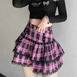 Gothic Harajuku Breaking Hearts Plaid Skirt EG16599 8 Gothic Harajuku Breaking Hearts Plaid Skirt EG16599 -EgrilDoll Fashion Outlet Store gothic harajuku breaking hearts plaid skirt eg16599 skirts 704