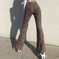 Gothic Harajuku Cadet Kitty Leopard Pants GA079 -EgrilDoll Fashion Outlet Store gothic harajuku cadet kitty leopard pants ga079 304