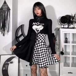 Gothic Harajuku Check It Corset Mini Skirt EG16521 -EgrilDoll Fashion Outlet Store gothic harajuku check it corset mini skirt eg16521 skirts 129