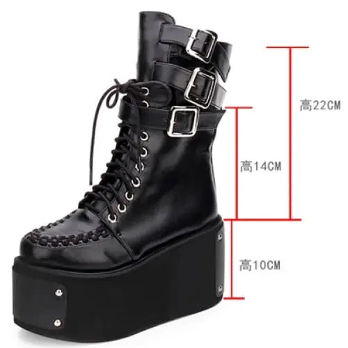 Gothic Harajuku Creepers Platform Boots EG273 4 Gothic Harajuku Creepers Platform Boots EG273 - Image 4