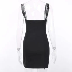 Gothic Harajuku Double Zipper Front Faux Leather Strap Underbust Skirt EG0392 -EgrilDoll Fashion Outlet Store gothic harajuku double zipper front faux leather strap underbust skirt eg0392 466