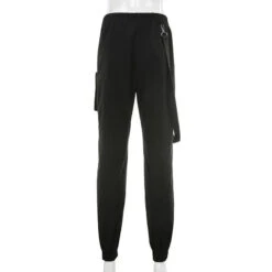Gothic Harajuku Grunge Buckle Pocket Strap Jogger Pants EG397 -EgrilDoll Fashion Outlet Store gothic harajuku grunge buckle pocket strap jogger pants eg397 544