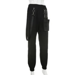 Gothic Harajuku Grunge Buckle Pocket Strap Jogger Pants EG397 -EgrilDoll Fashion Outlet Store gothic harajuku grunge buckle pocket strap jogger pants eg397 831