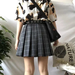 Gothic Harajuku Grunge Pleated Mini Skirt EG0395 -EgrilDoll Fashion Outlet Store gothic harajuku grunge pleated mini skirt eg0395 319