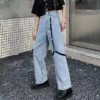 Gothic Harajuku Harness Wide Denim Pants GA088