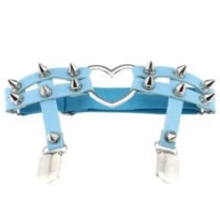 Gothic Harajuku Heart And Spikes Leg Garter Suspender (Available In 8 Colors) EG246 -EgrilDoll Fashion Outlet Store gothic harajuku heart and spikes leg garter suspender available in 8 colors eg246 light 751