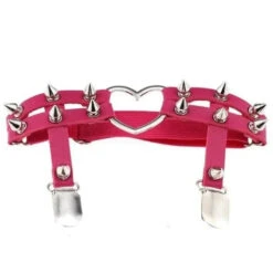 Gothic Harajuku Heart And Spikes Leg Garter Suspender (Available In 8 Colors) EG246 -EgrilDoll Fashion Outlet Store gothic harajuku heart and spikes leg garter suspender available in 8 colors eg246 rose 150