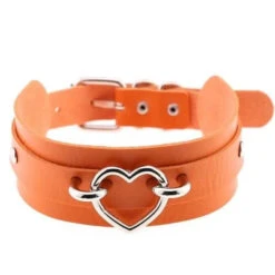 Gothic Harajuku Heart Choker Necklace EG199 -EgrilDoll Fashion Outlet Store gothic harajuku heart choker necklace eg199 orange 892