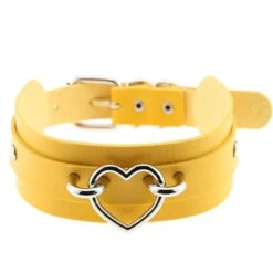 Gothic Harajuku Heart Choker Necklace EG199 -EgrilDoll Fashion Outlet Store gothic harajuku heart choker necklace eg199 yellow 523