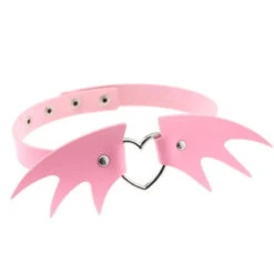Gothic Harajuku Heart Wings Choker Necklace EG0402 -EgrilDoll Fashion Outlet Store gothic harajuku heart wings choker necklace eg0402 pink 771
