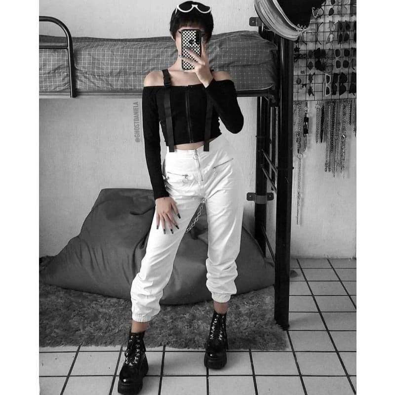 Gothic Harajuku Heartless O-Ring Pants GA077 5 Gothic Harajuku Heartless O-Ring Pants GA077 - Image 5