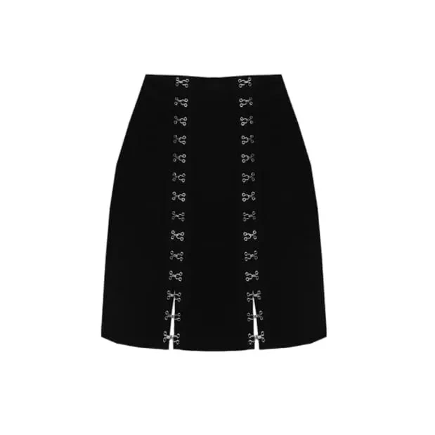 Gothic Harajuku Hook Lock Mini Skirt EG0404 6 Gothic Harajuku Hook Lock Mini Skirt EG0404 - Image 6