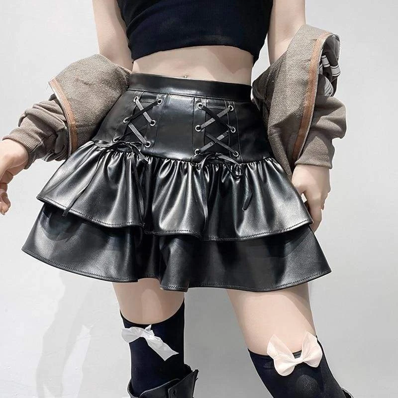 Gothic Harajuku I'm In Control Mini Skirt EG16935 1 Gothic Harajuku I'm In Control Mini Skirt EG16935