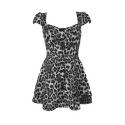 Gothic Harajuku Leopard Print Mini Dress EG372