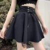 Gothic Harajuku Obsessed Lace Up Skirt EG001