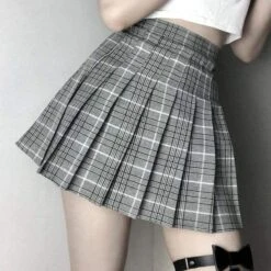 Gothic Harajuku Pay My Tuition Plaid Skirt EG16665