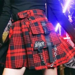 Gothic Harajuku Plain/Plaid Shorts Mini Skirt EG072