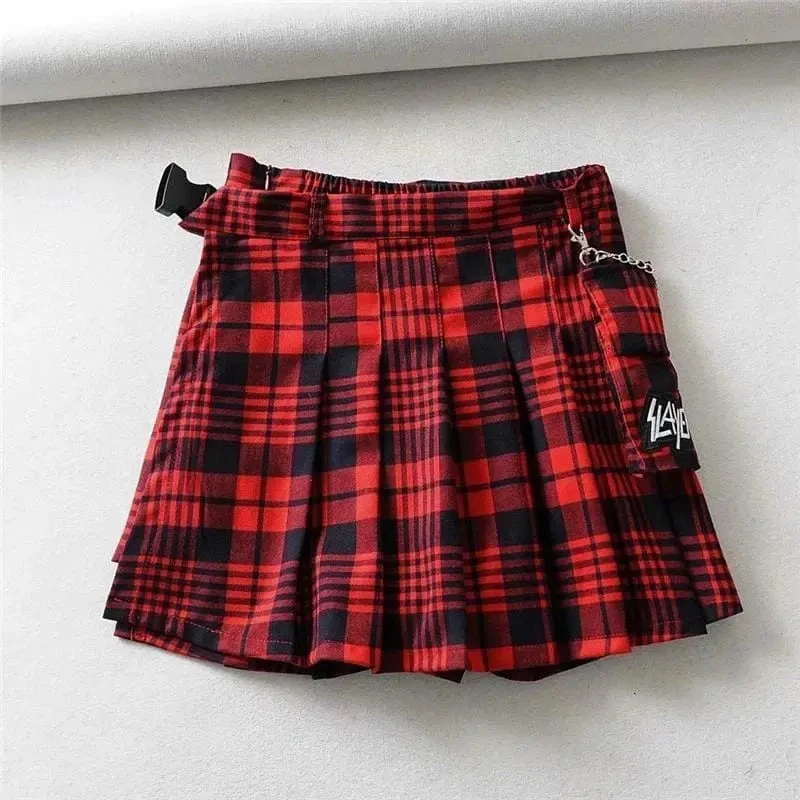 Gothic Harajuku Plain/Plaid Shorts Mini Skirt EG072 3 Gothic Harajuku Plain/Plaid Shorts Mini Skirt EG072 - Image 3