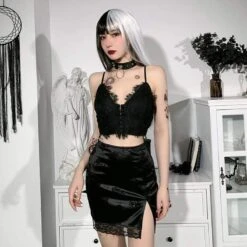 Gothic Harajuku Sin Floral Mini Skirt GA019 -EgrilDoll Fashion Outlet Store gothic harajuku sin floral mini skirt ga019 150