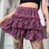 Gothic Harajuku Sinful Showdown Plaid Skirt GA018