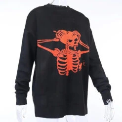 Gothic Harajuku Skull Skeleton Sweater Top EG020 -EgrilDoll Fashion Outlet Store gothic harajuku skull skeleton sweater top eg020 190