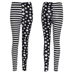 Gothic Harajuku Stripes Stars Leggings Pants EG024 -EgrilDoll Fashion Outlet Store gothic harajuku stripes stars leggings pants eg024 socks 960