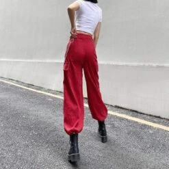 Gothic Harajuku Topic Cargo Corduroy Pants GA091 6 Gothic Harajuku Topic Cargo Corduroy Pants GA091 -EgrilDoll Fashion Outlet Store gothic harajuku topic cargo corduroy pants ga091 bottoms 688