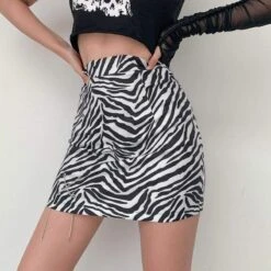 Gothic Harajuku Zebra Mini Skirt GA037