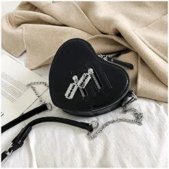 Gothic Heart Shaped Blade Zipper Chain Bag EG0446 24 Gothic Heart Shaped Blade Zipper Chain Bag EG0446 -EgrilDoll Fashion Outlet Store gothic heart shaped blade zipper chain bag eg0446 707