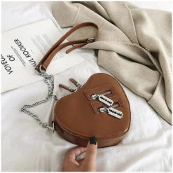 Gothic Heart Shaped Blade Zipper Chain Bag EG0446 34 Gothic Heart Shaped Blade Zipper Chain Bag EG0446 -EgrilDoll Fashion Outlet Store gothic heart shaped blade zipper chain bag eg0446 camel 272